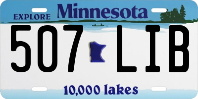 MN license plate 507LIB
