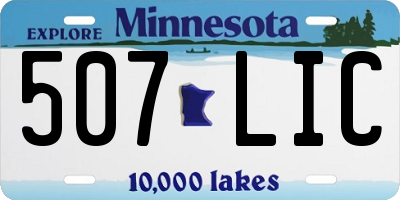 MN license plate 507LIC