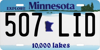 MN license plate 507LID