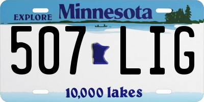 MN license plate 507LIG