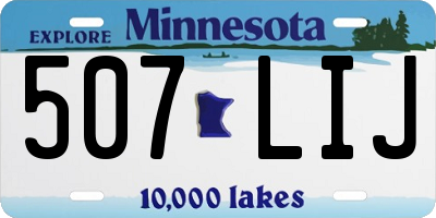 MN license plate 507LIJ