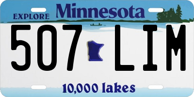 MN license plate 507LIM