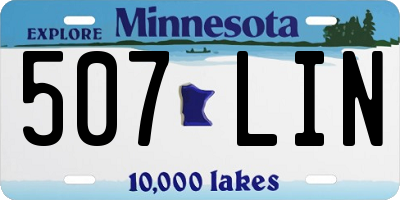 MN license plate 507LIN