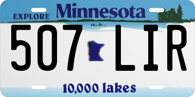 MN license plate 507LIR