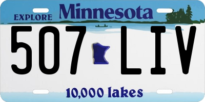 MN license plate 507LIV
