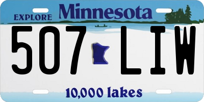 MN license plate 507LIW