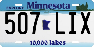 MN license plate 507LIX