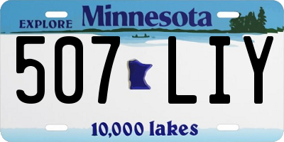 MN license plate 507LIY