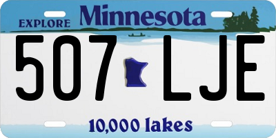 MN license plate 507LJE