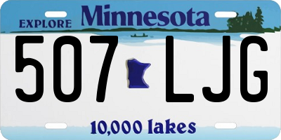 MN license plate 507LJG
