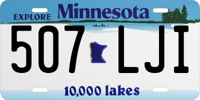 MN license plate 507LJI
