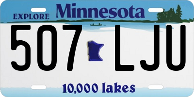MN license plate 507LJU