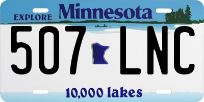 MN license plate 507LNC