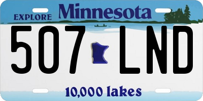 MN license plate 507LND
