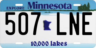 MN license plate 507LNE