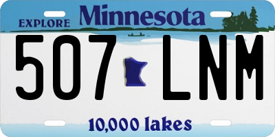 MN license plate 507LNM