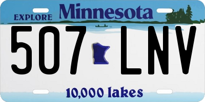 MN license plate 507LNV