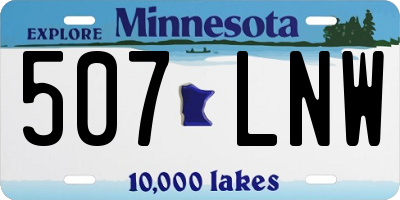 MN license plate 507LNW