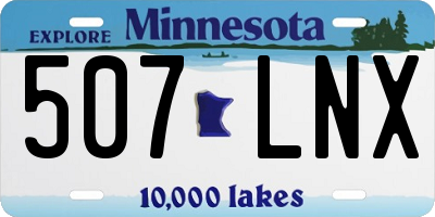 MN license plate 507LNX