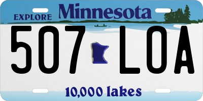 MN license plate 507LOA