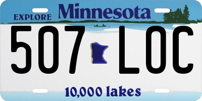 MN license plate 507LOC