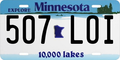 MN license plate 507LOI