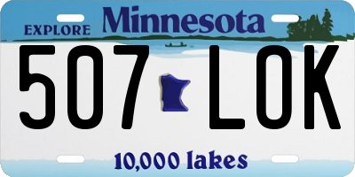 MN license plate 507LOK