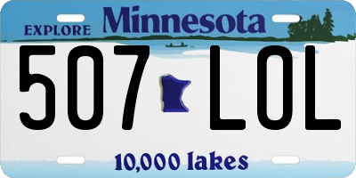 MN license plate 507LOL