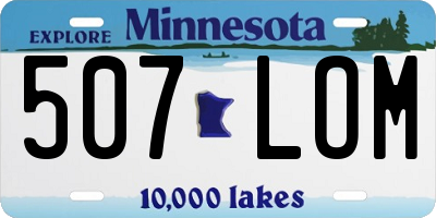 MN license plate 507LOM