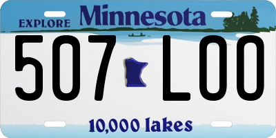 MN license plate 507LOO