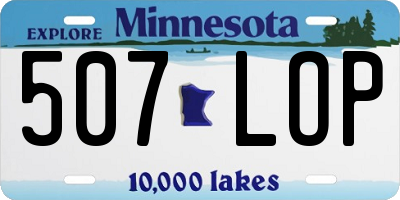 MN license plate 507LOP