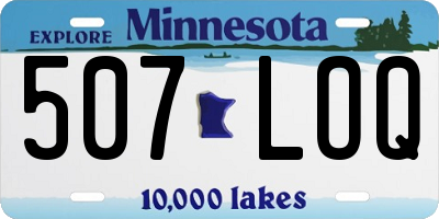 MN license plate 507LOQ