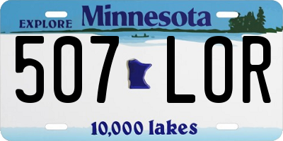 MN license plate 507LOR