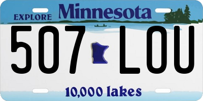 MN license plate 507LOU