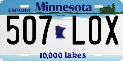 MN license plate 507LOX
