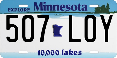 MN license plate 507LOY