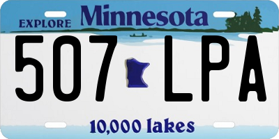 MN license plate 507LPA