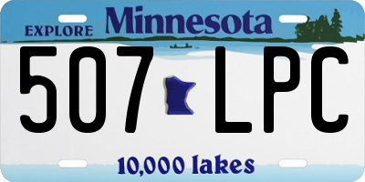 MN license plate 507LPC