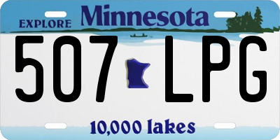 MN license plate 507LPG