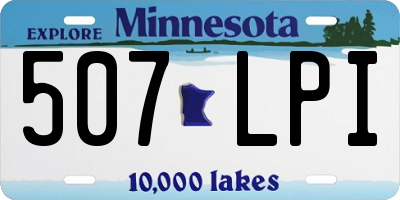 MN license plate 507LPI