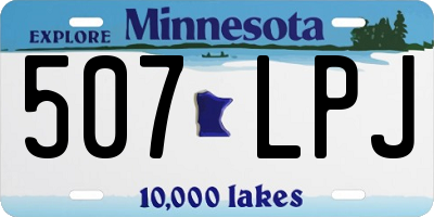 MN license plate 507LPJ