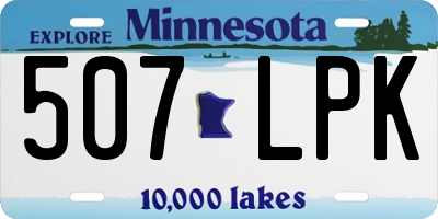 MN license plate 507LPK