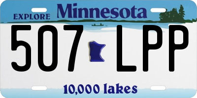 MN license plate 507LPP