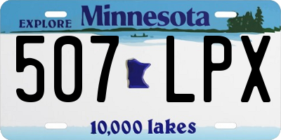 MN license plate 507LPX