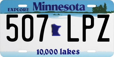 MN license plate 507LPZ