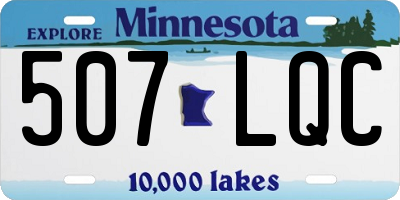 MN license plate 507LQC