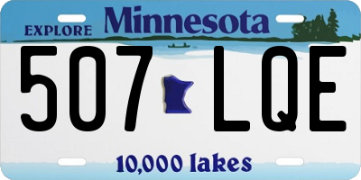 MN license plate 507LQE