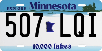 MN license plate 507LQI