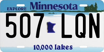 MN license plate 507LQN