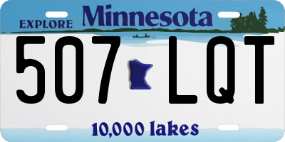 MN license plate 507LQT